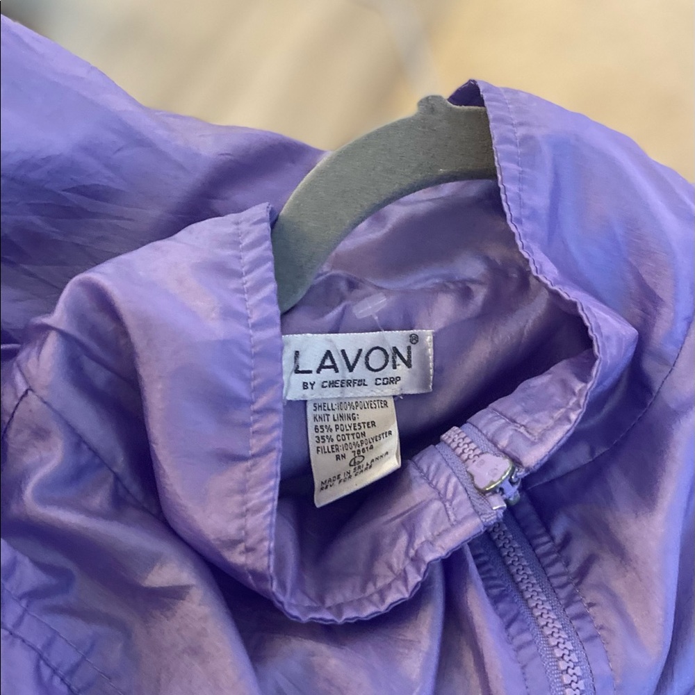 Women’s Purple Retro Style WindBreaker Jacket|Brand Lavon| Style Large